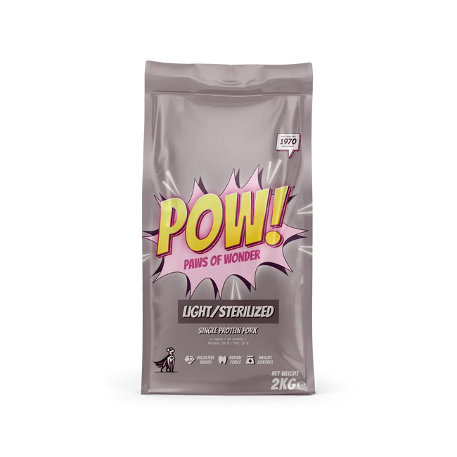POW Light/Sterilized – torrfoder med fläsk