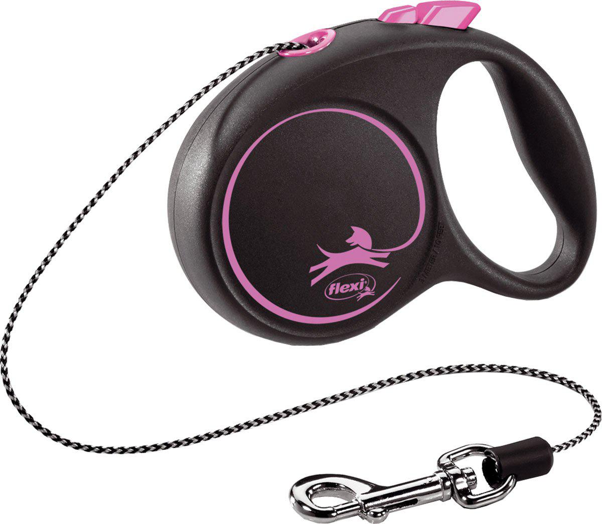 Flexi Koppel Black Design XS 3 m Lina Rosa Max 8 kg