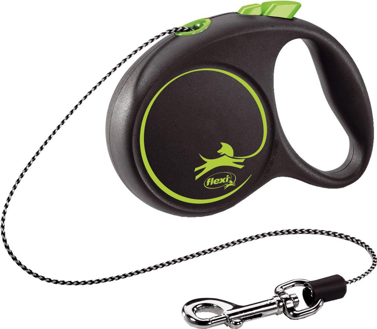Flexi Koppel Black Design XS 3 m Lina Grön Max 8 kg