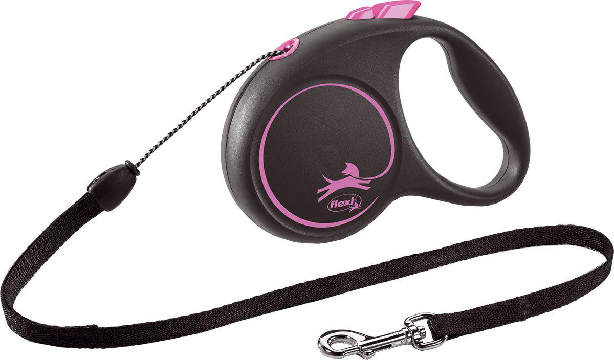 Flexi Koppel Black Design S 5 m Lina Rosa Max 12 kg