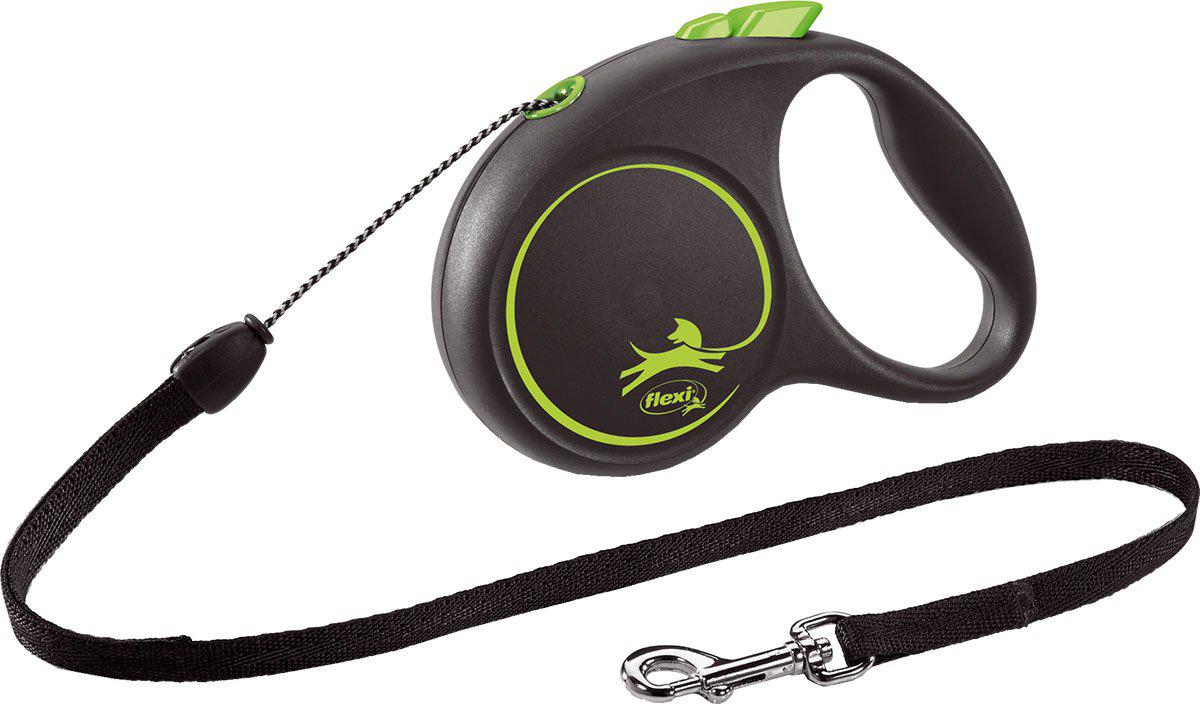 Flexi Koppel Black Design S 5 m Lina Grön Max 12 kg