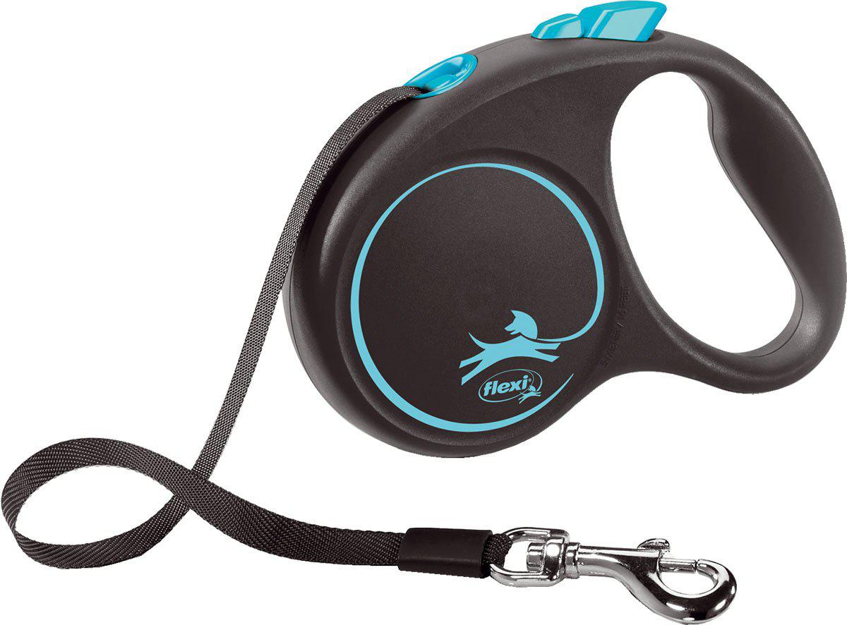Flexi Koppel Black Design S 5 m Band Blå Max 15 kg