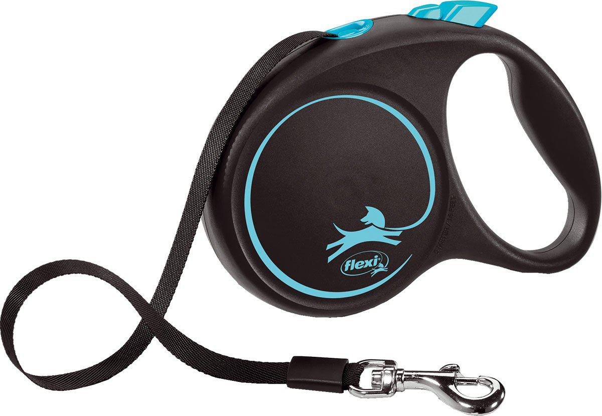 Flexi Koppel Black Design M 5 m Band Blå Max 25 kg