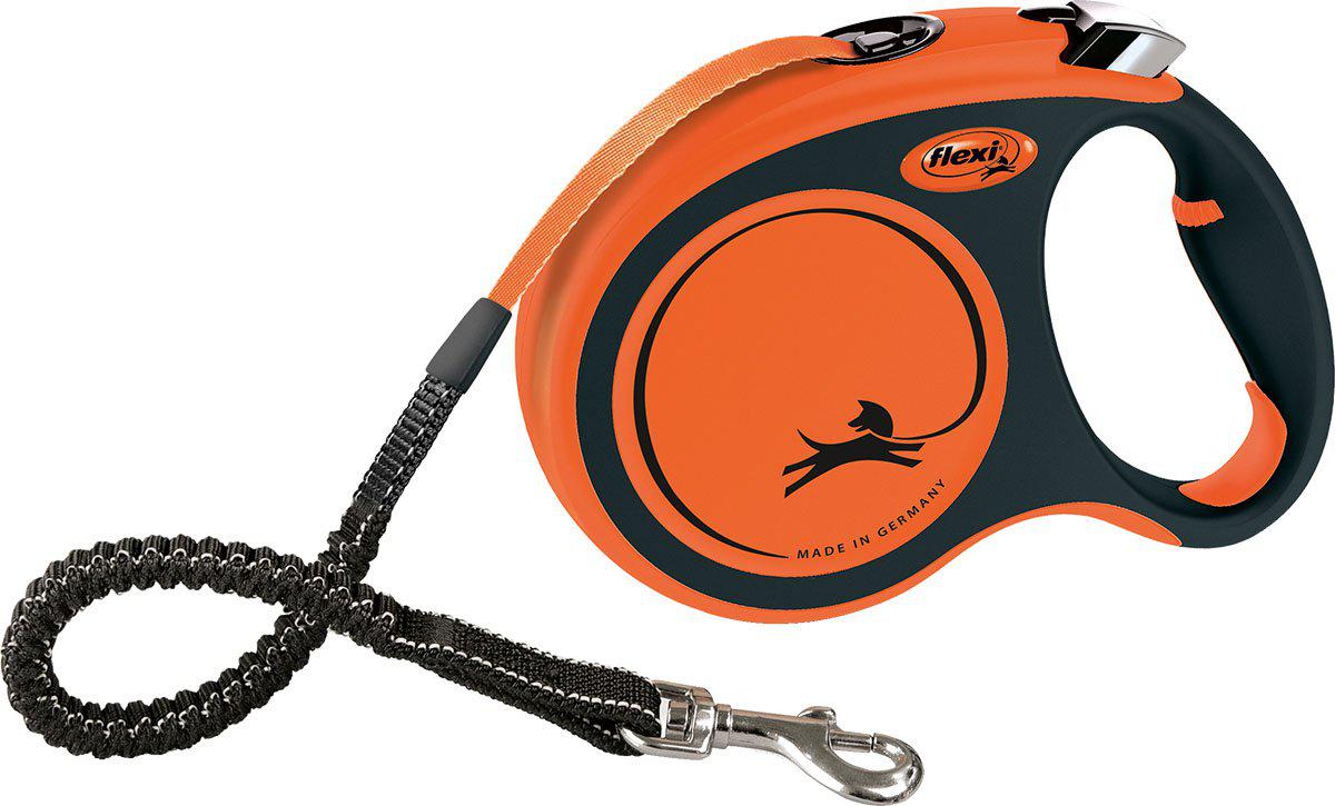 Flexi Koppel Xtremel Band 5M Svart/Orange Max65 kg