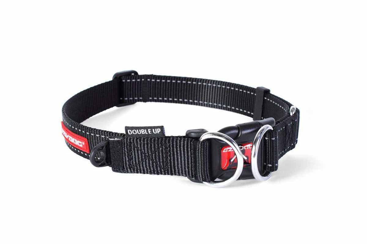 EzyDog Halsband Dubbel Up Svart M 29-40 cm