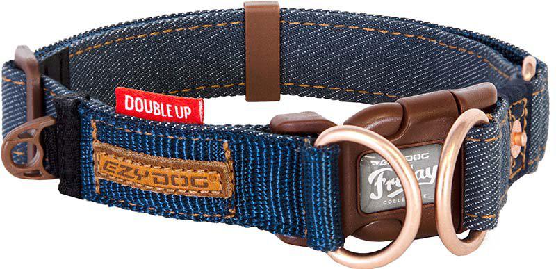 EzyDog Halsband Dubbel Up Denim M 29-40 cm