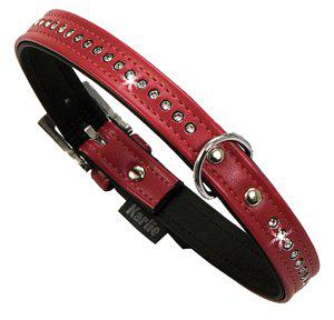 Halsband Art Leather Monte Carlo 1rad Str. Röd 14 mm × 32 cm
