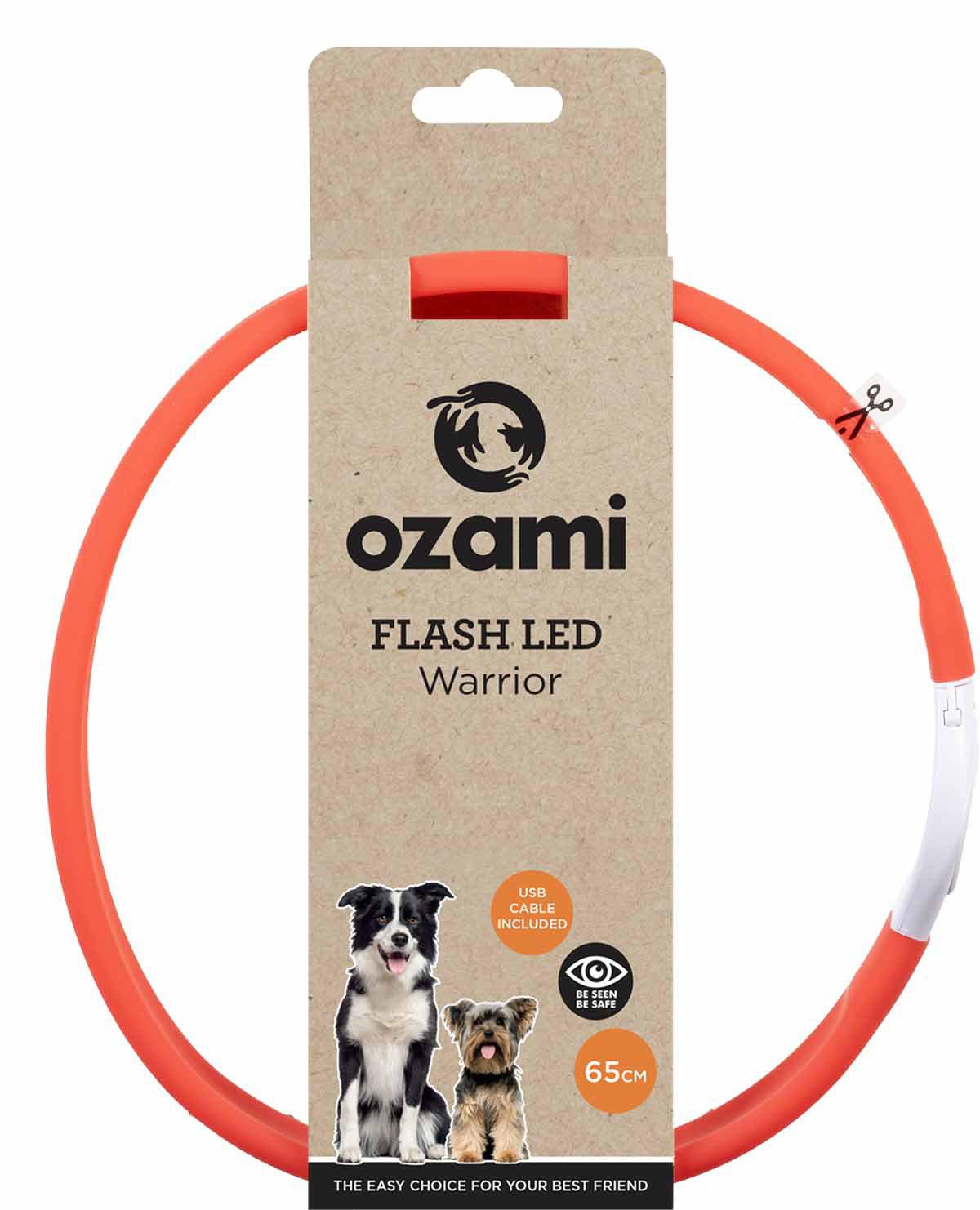 Ozami Flash Led Collar Warrior Red 65 cm
