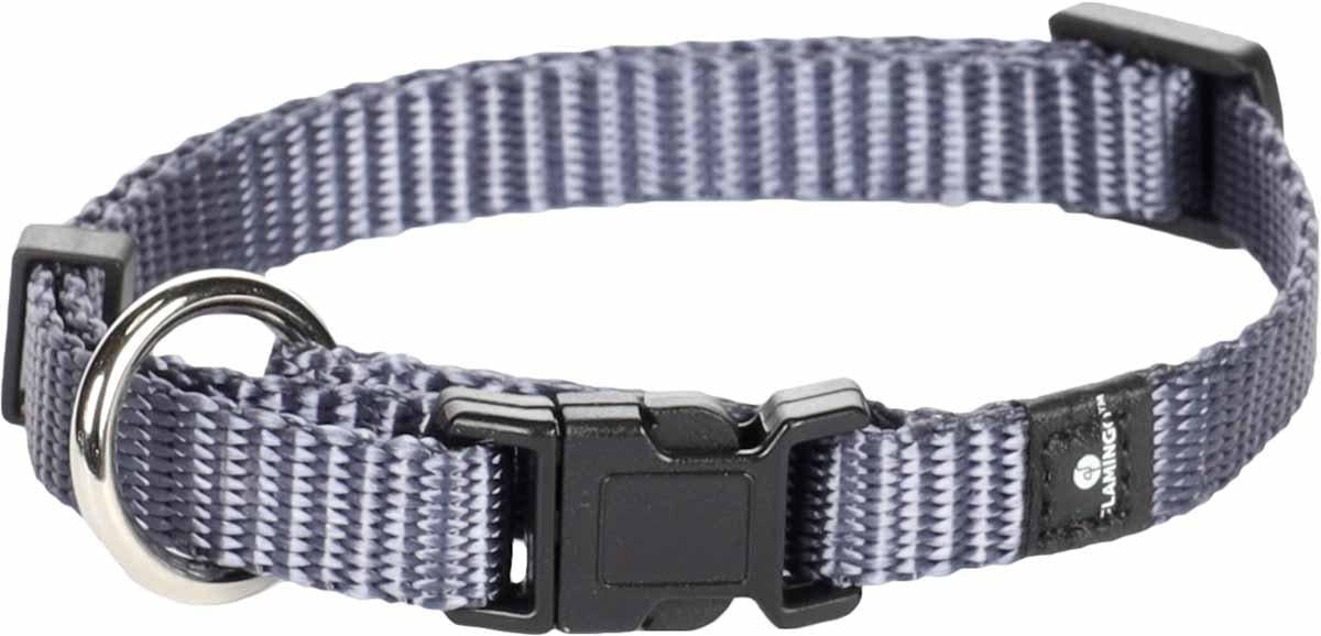 Halsband Nylon Mörkblå 10 mm × 20-35 cm 'klickfäste'