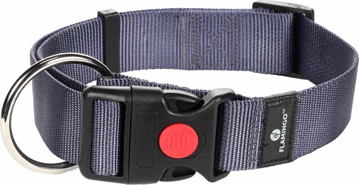 Halsband Nylon Mörkblå 40 mm × 55-75 cm 'klickfäste'