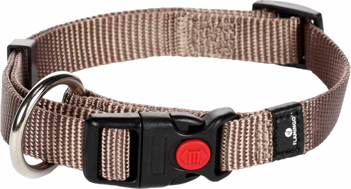 Halsband Nylon Grå 15 mm × 30-45 cm 'klickfäste'