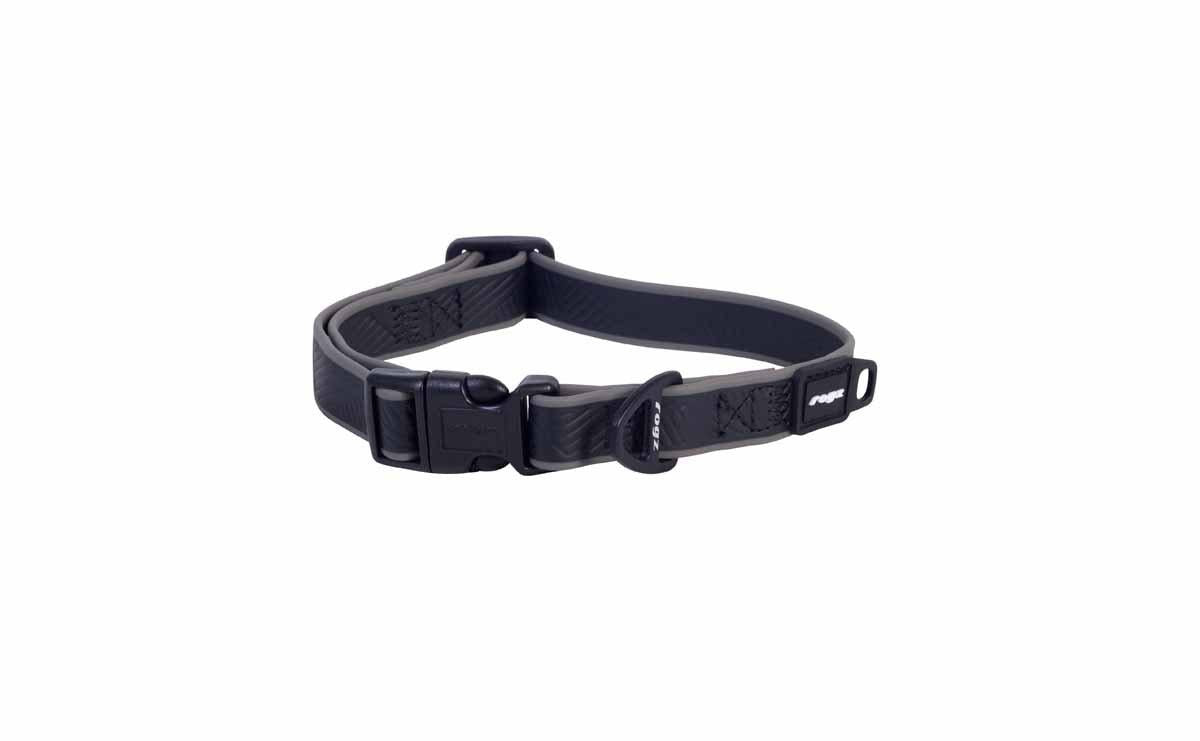 Rogz Amphibian Halsband M Svart 26-40 cm