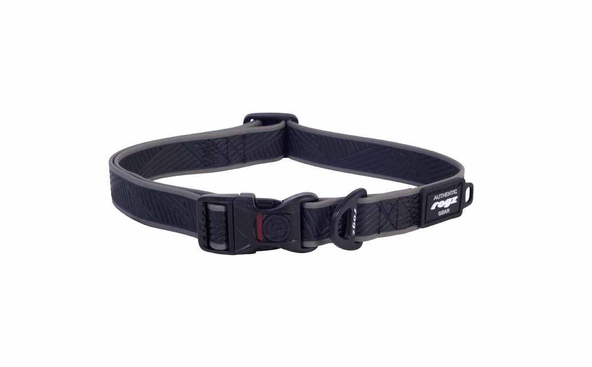 Rogz Amphibian Halsband L Svart 34-56 cm