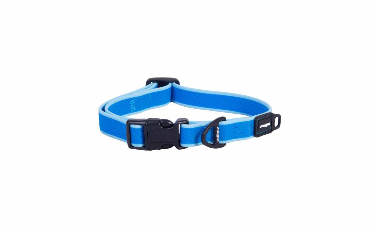 Rogz Amphibian Halsband M Blå 26-40 cm