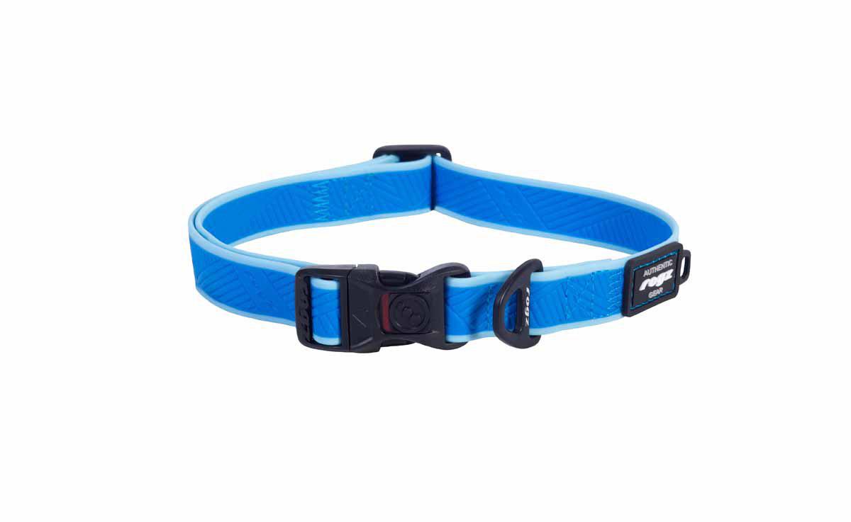 Rogz Amphibian Halsband L Blå 34-56 cm