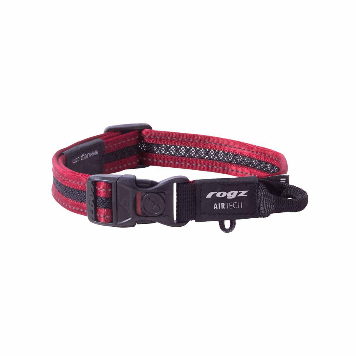 Rogz Airtech Halsband M Röd 26-40 cm