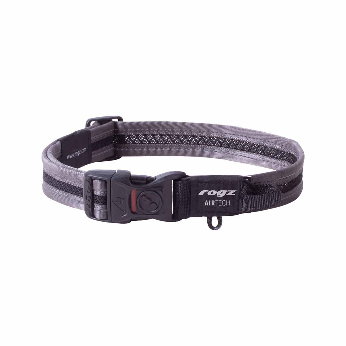 Rogz Airtech Halsband L Grå 34-56 cm