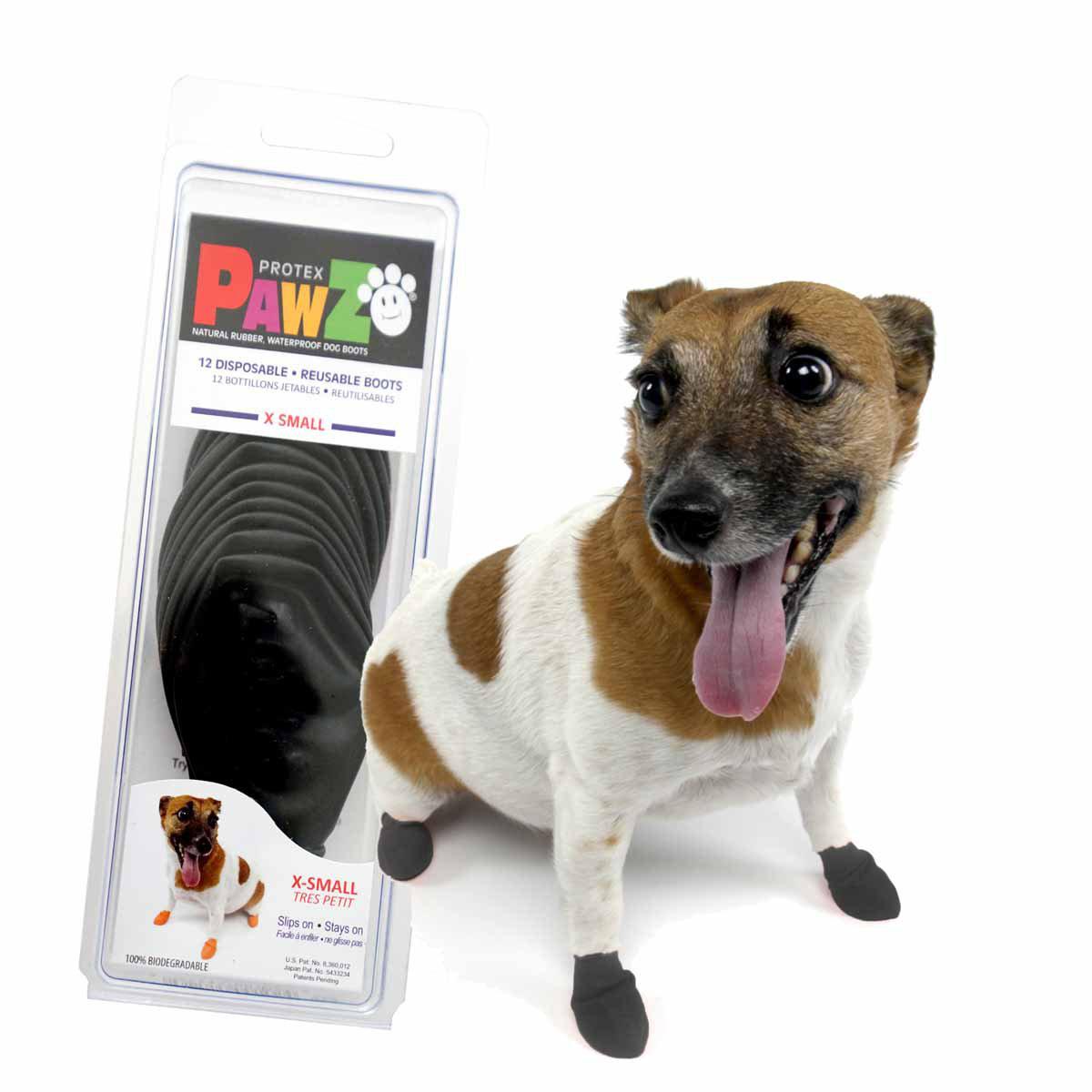 Pawz Dog Boots Black XS