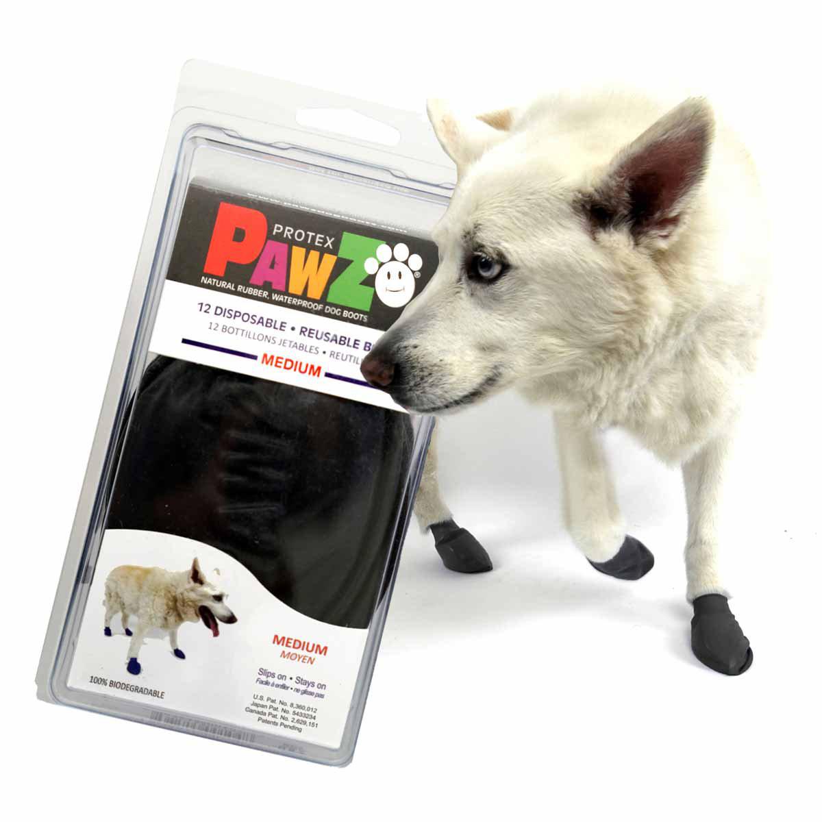 Pawz Dog Boots Black M