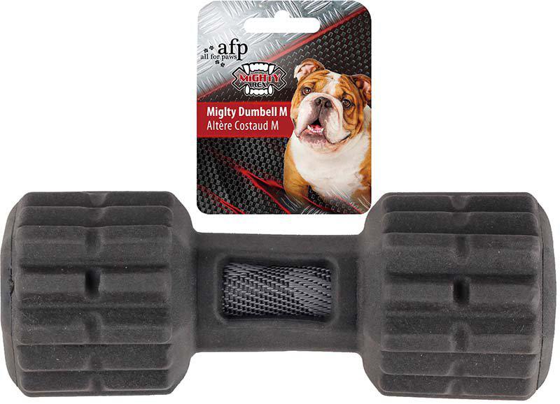 Hundleksak Mighty Rex Dumbell Svart M 17.5 × 7.5 × 7.5 cm