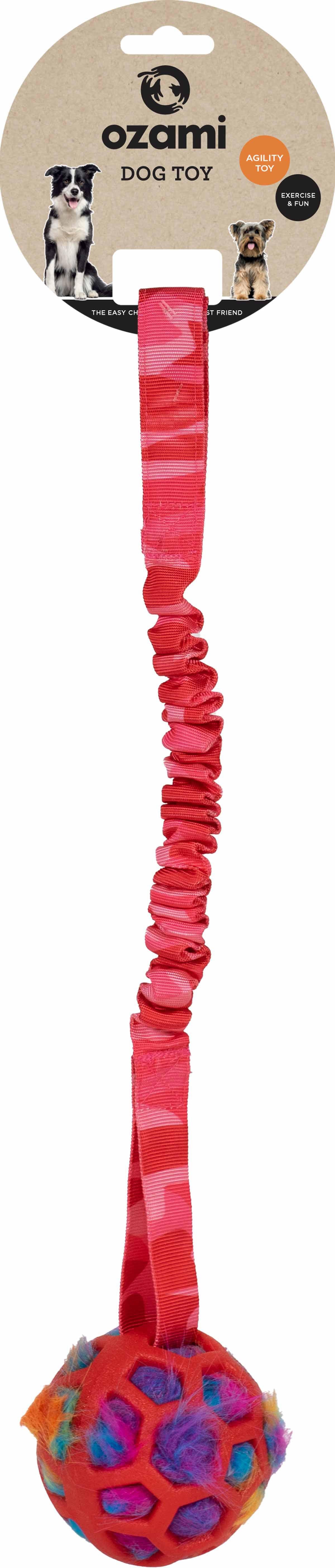 Ozami Play-N-Tug Ball With Crinkle Pinkcammo 50 cm