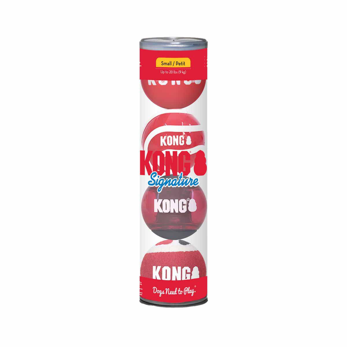 KONG Signature Balls 4-Pack Small Mix ¥5,7 cm
