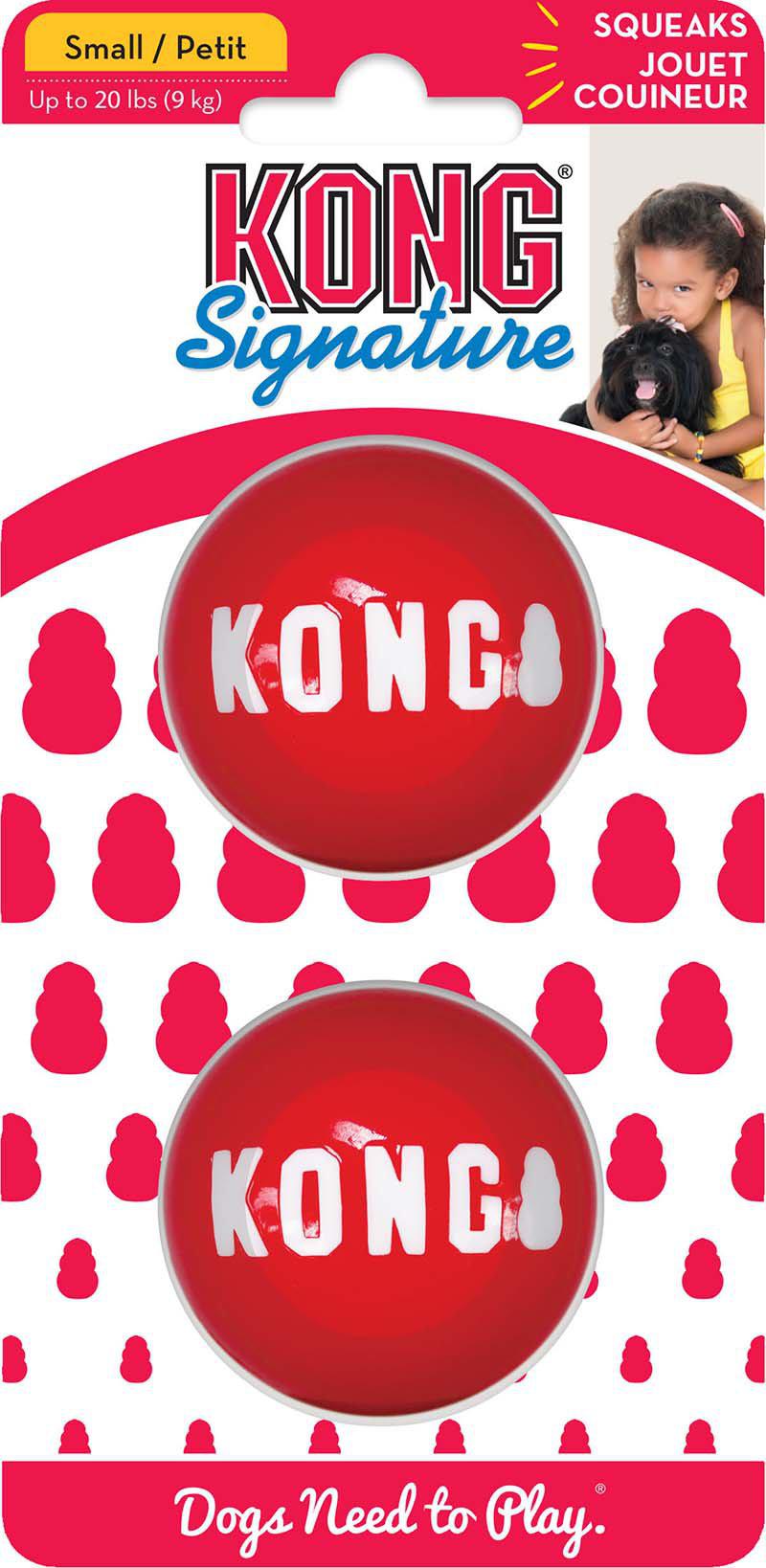 KONG Signature Ballsmall 2-Pack 5 cm
