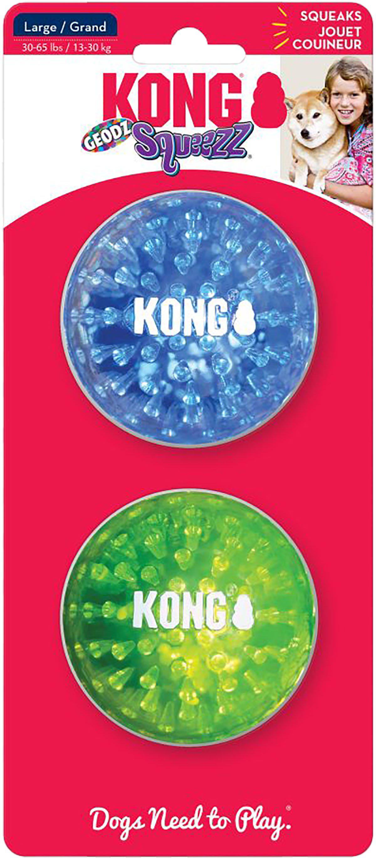KONG Squeezz Geodz Ball L 2-Pack ¥7,5 cm