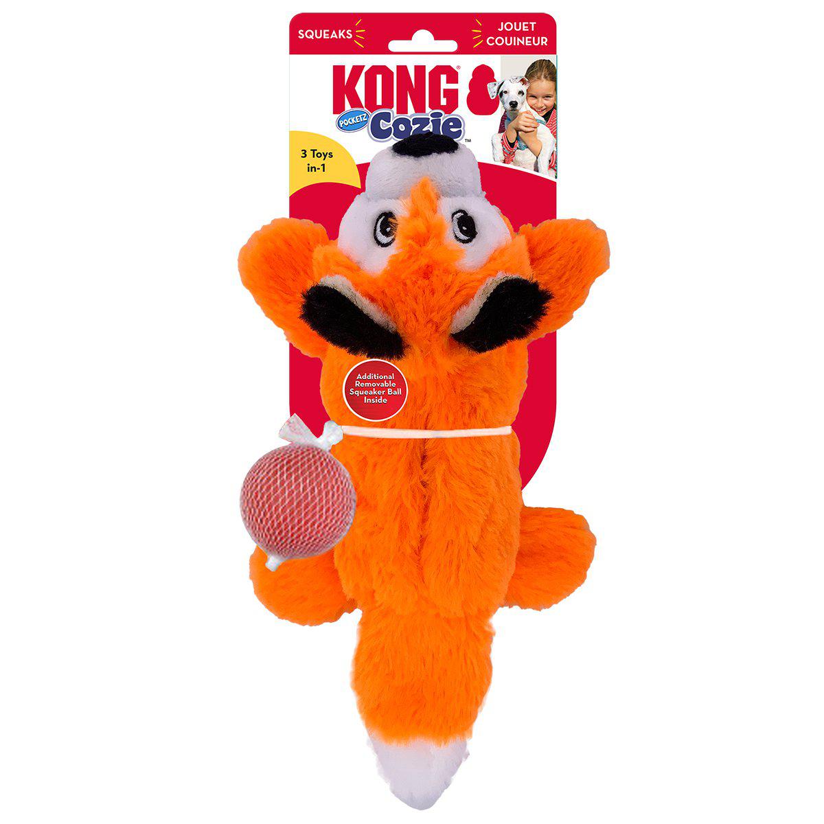 KONG Cozie Pocketz Fox M 32 × 18 × 7,5 cm