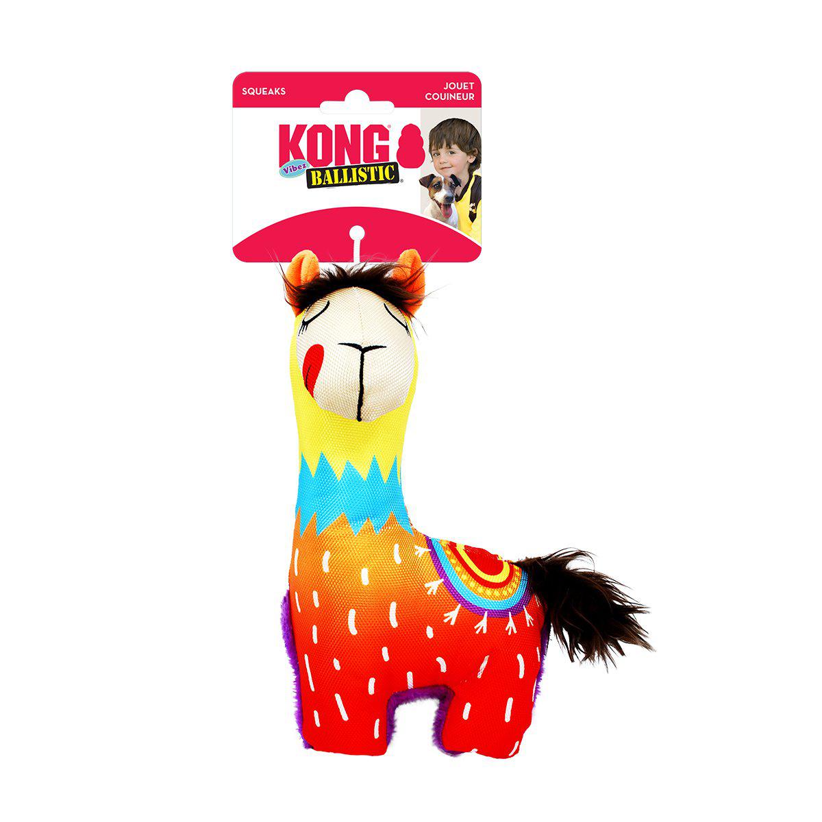 KONG Ballistic Vibez Llamas Mix S/M 23 × 20 × 11 cm