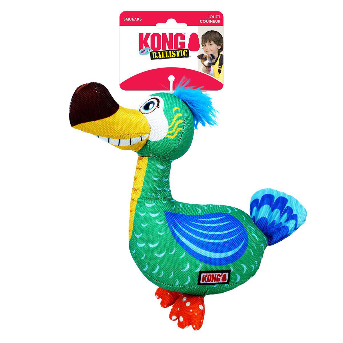 KONG Ballistic Vibes Birds Mix M/L 25,5 × 11 × 32,5 cm