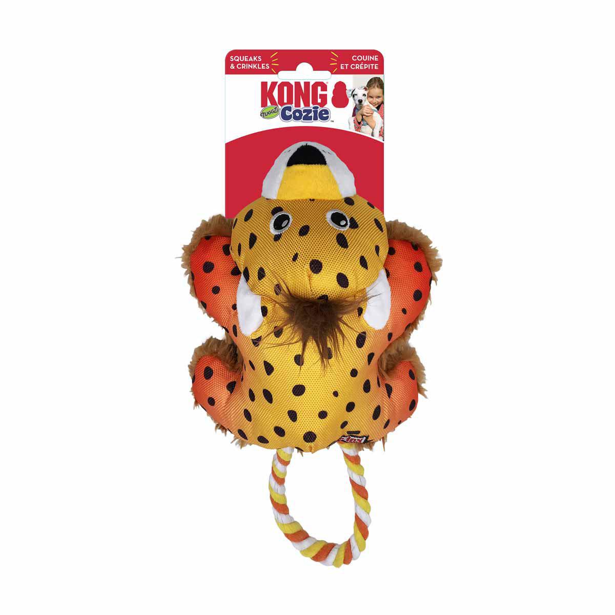 KONG Cozie Tuggz Cheetah S/M 26 × 15 × 9,5 cm