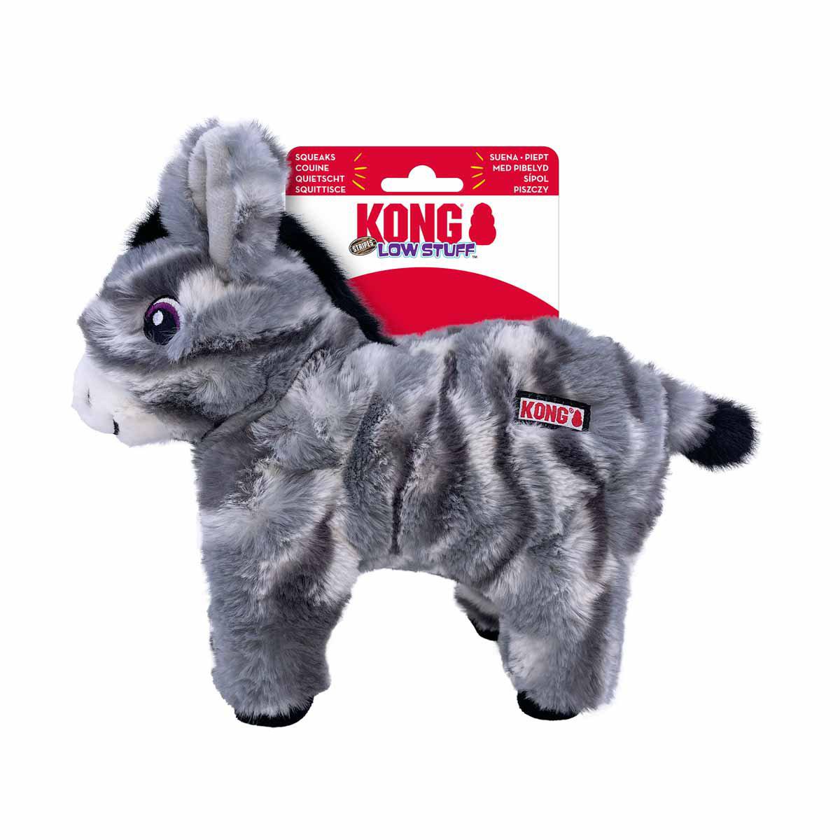 KONG Low Stuff Stripes Donkey 25 × 27 × 8,5 cm