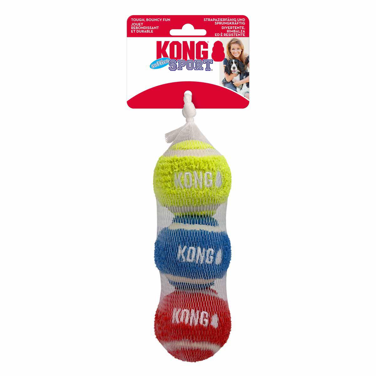 KONG Sport Softies Ball M 3-Pack Mix ¥6,5 cm