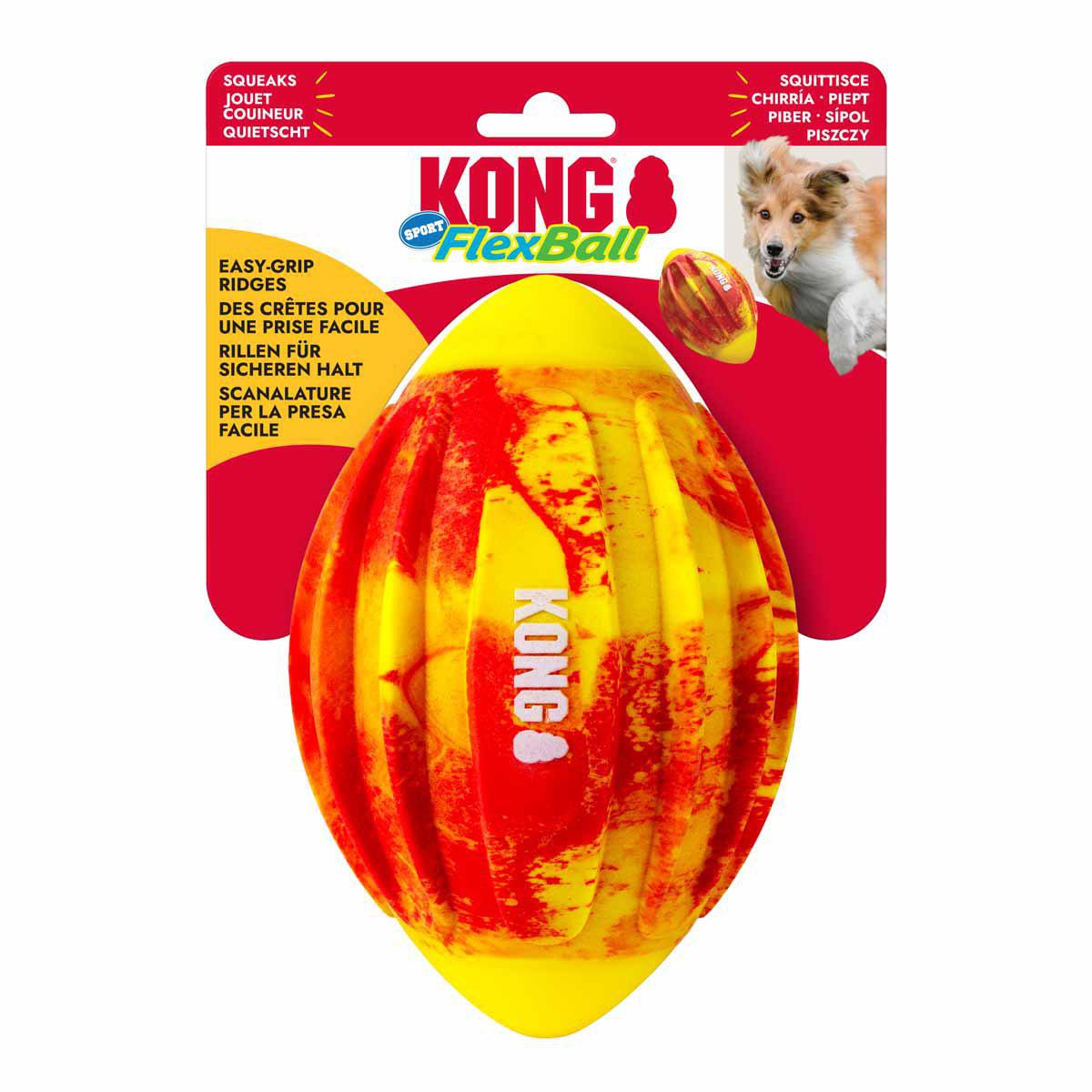 KONG Flexball Sportfootball M 18 × 14,5 × 14,5 cm