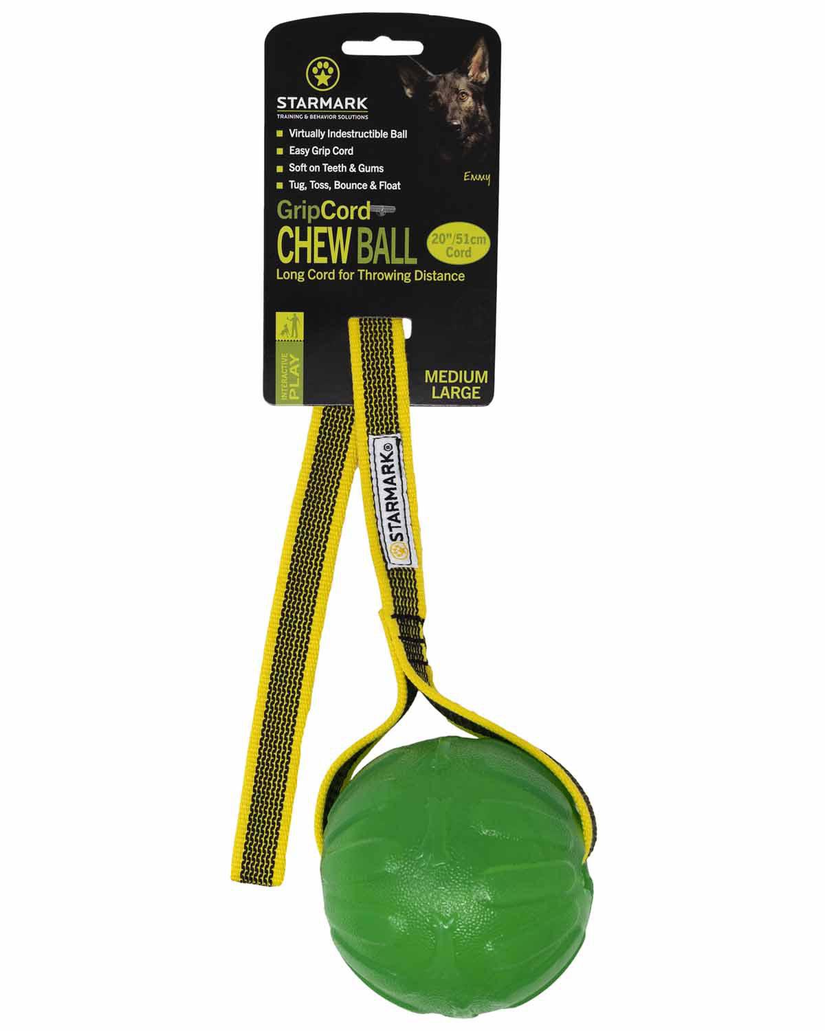 Starmark Gripcord Chew Ball Long M/L 8 × 8,5 × 63 cm