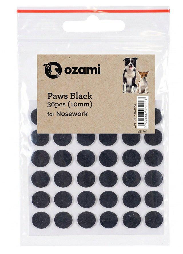 Ozami Nosework Paws Black 36Pcs (10 mm)