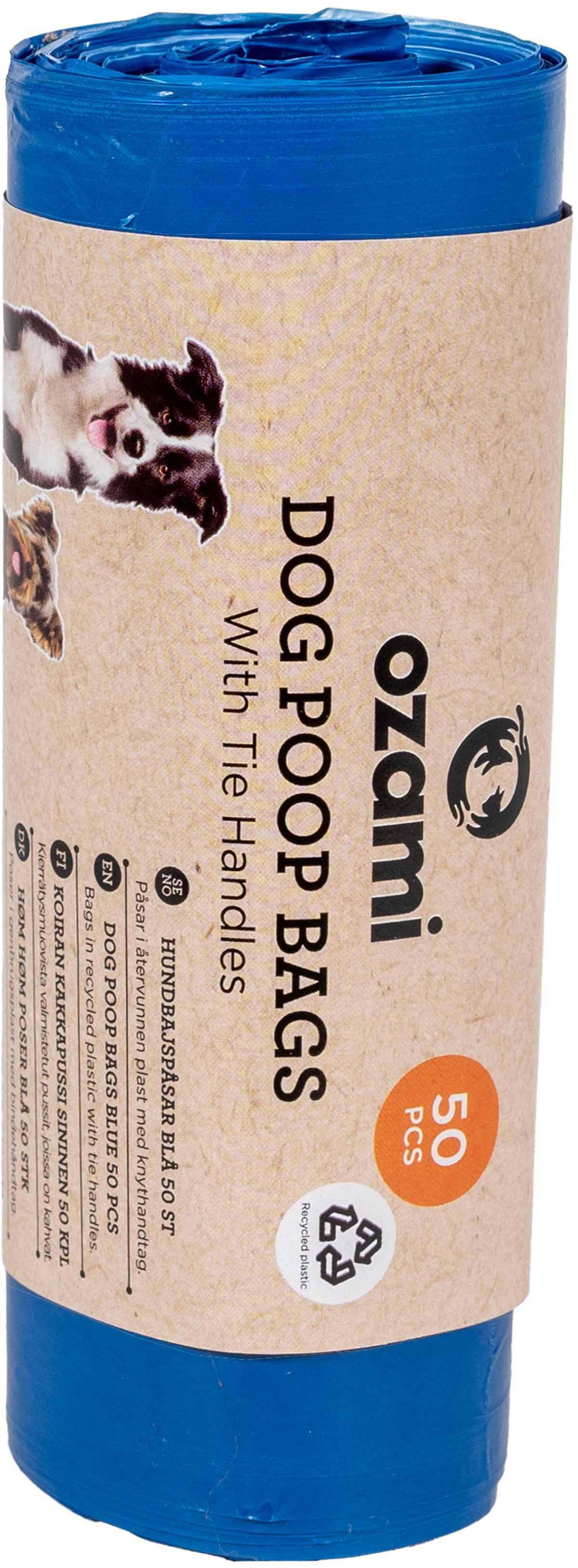Ozami Dog Poop Bag With Handle Blue 130 × 340 mm