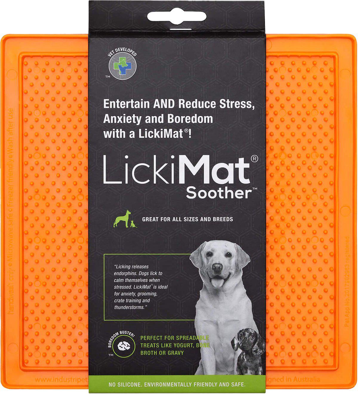 Hundskål LickiMat Soother Orange 20 × 20 cm