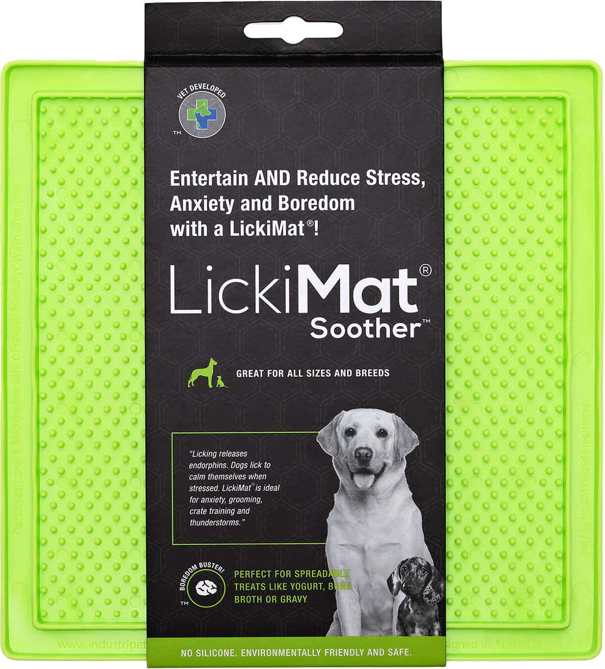 Hundskål LickiMat Soother Grön 20 × 20 cm