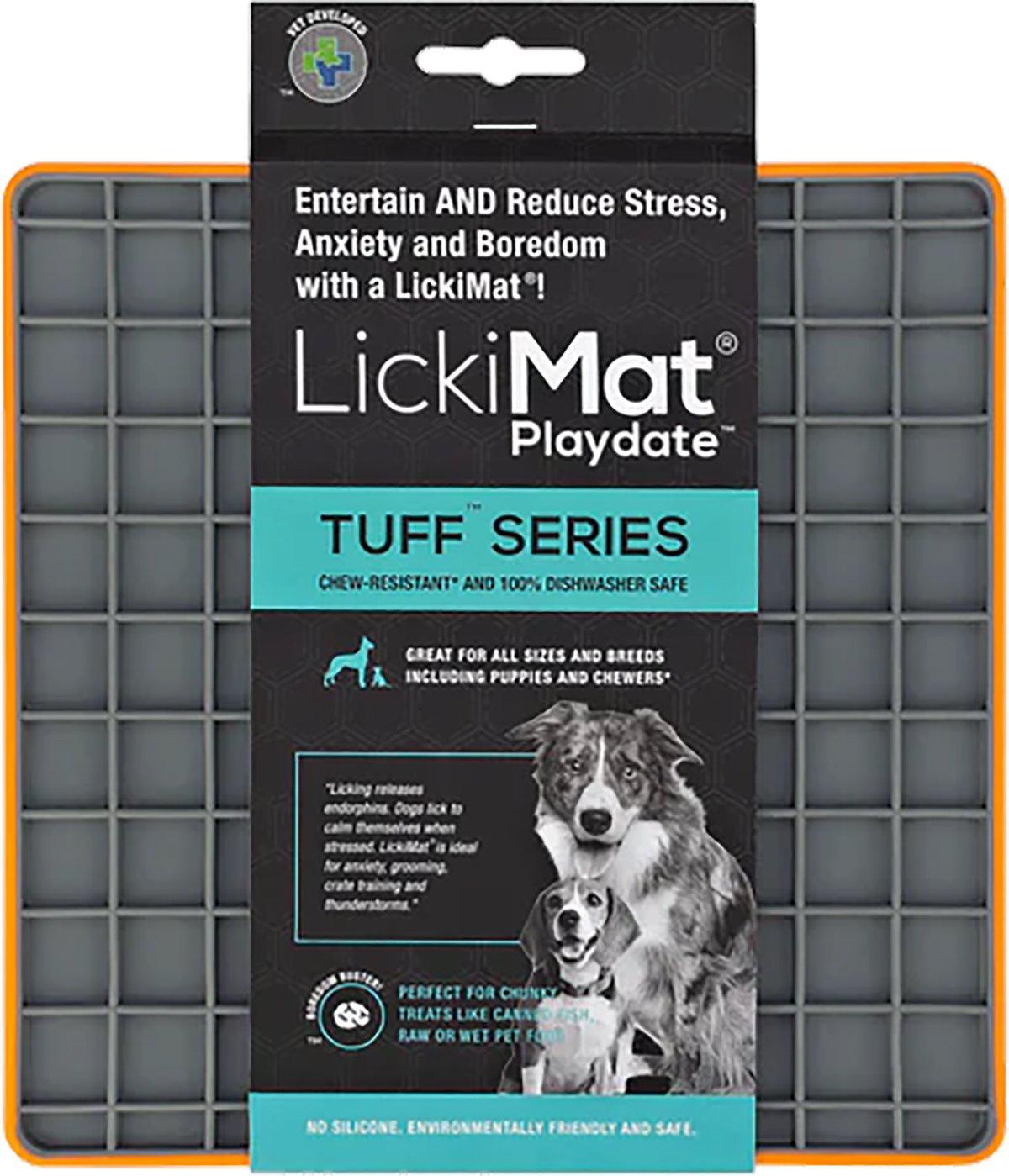 Hundskål LickiMat Playdate Tuff Orange 20 cm