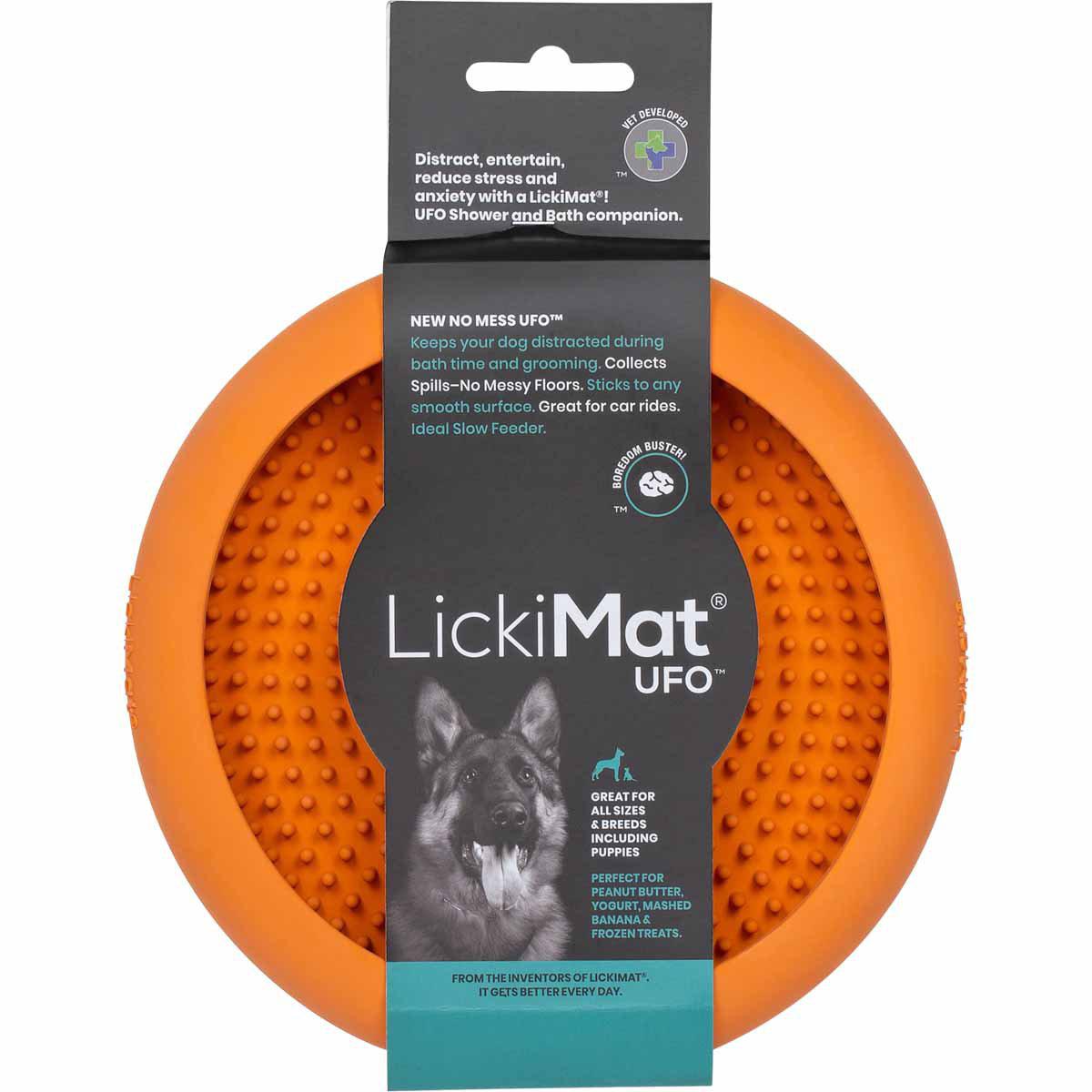 Hundskål LickiMat Ufo Orange