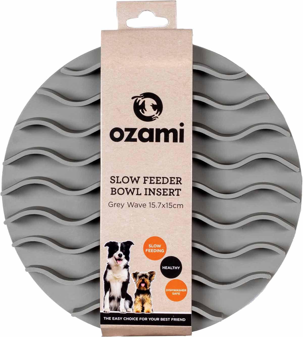 Ozami Slow Feeder Bowl Insert Grey Wave15,7 × 15 cm