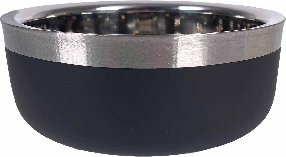 Ozami Dog Bowl Double Wall Black 400 ml