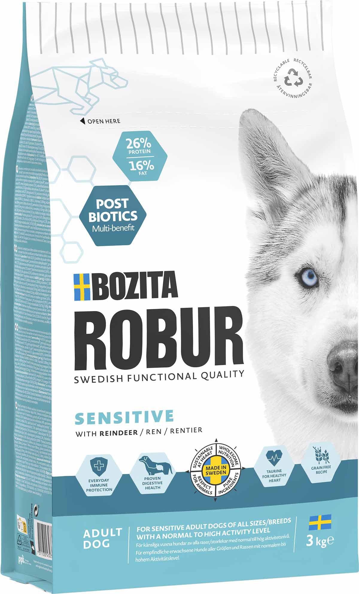 Bozita Robur Adult Sensitive Reindeer 3 kg