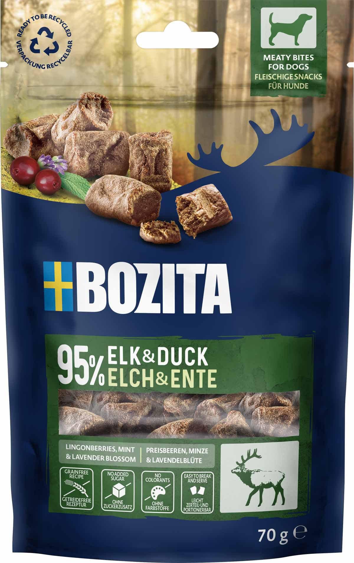 Bozita Snacks Meatybites Elk & Duck 70 g
