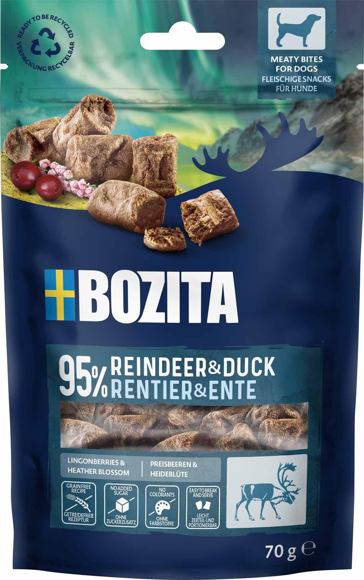 Bozita Snacks Meatybites Reindeer & Duck 70 g