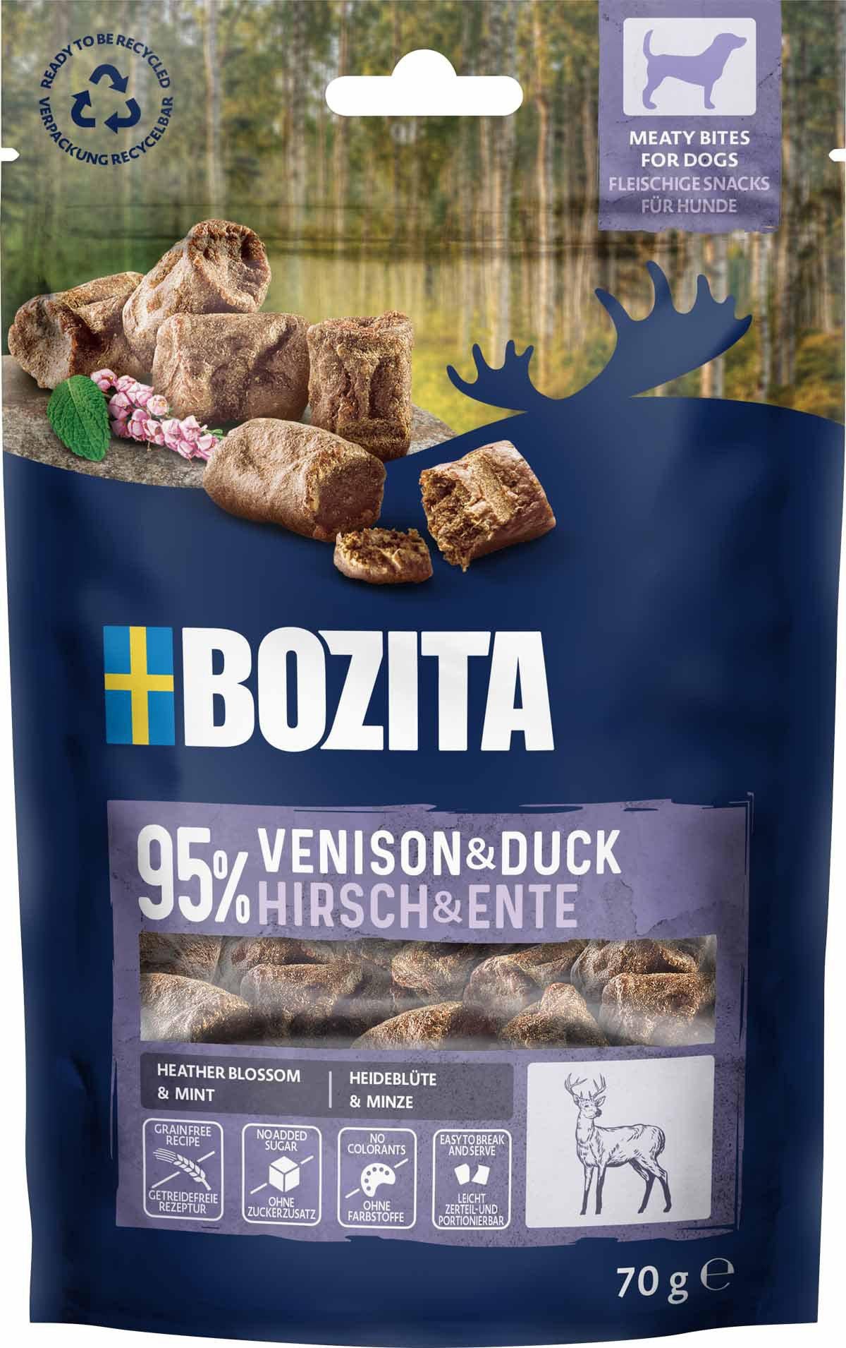 Bozita Snacks Meatybites Venison & Duck70 g