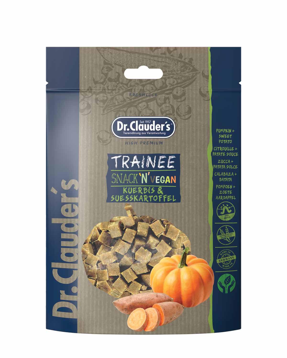 Dr. Clauder’s Trainee Dog Snack Medium Vegan Pumpkin&sweet Potato 80 g