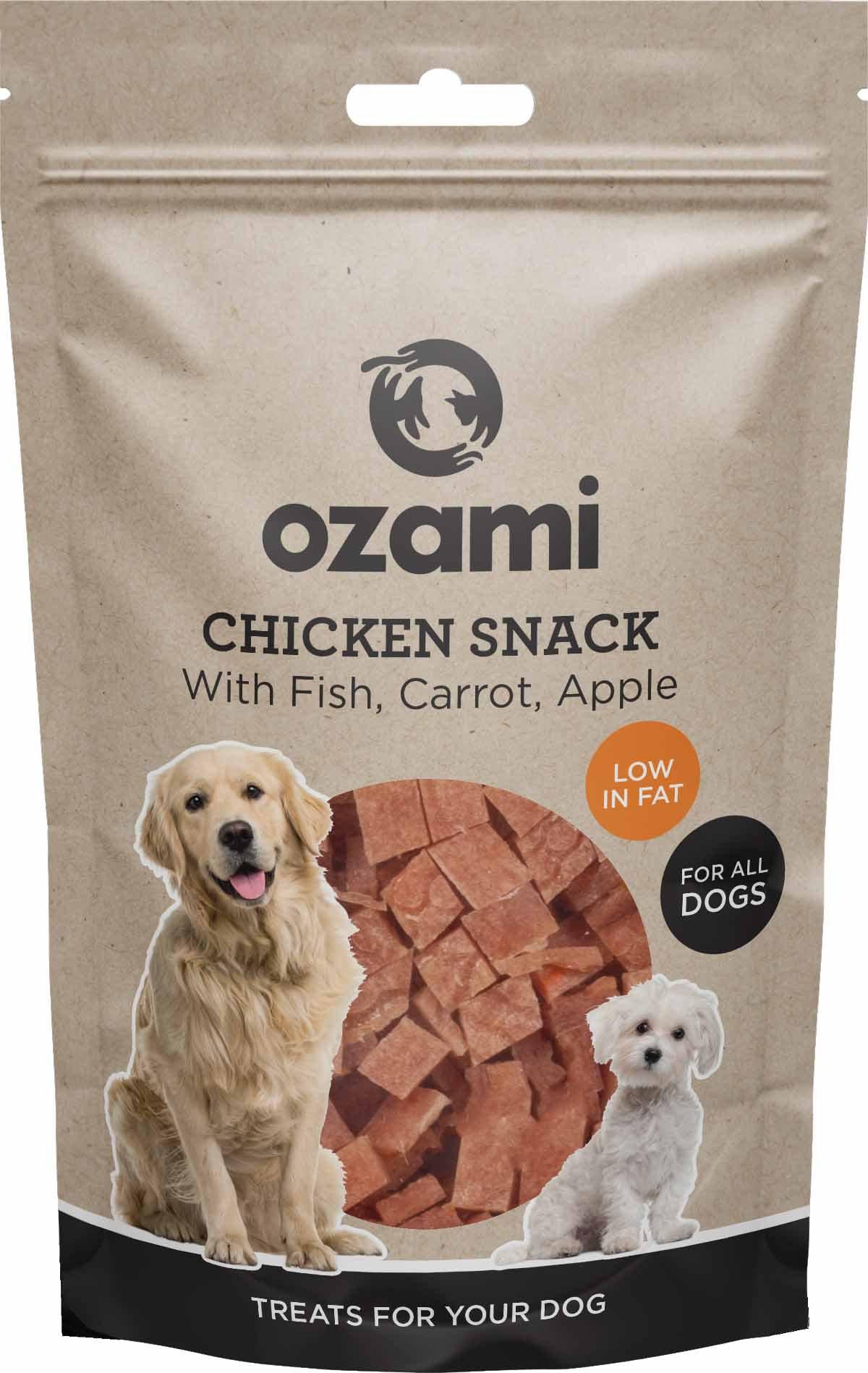 Ozami Chicken Snackwith Fish, Carrot And Apple 100 g